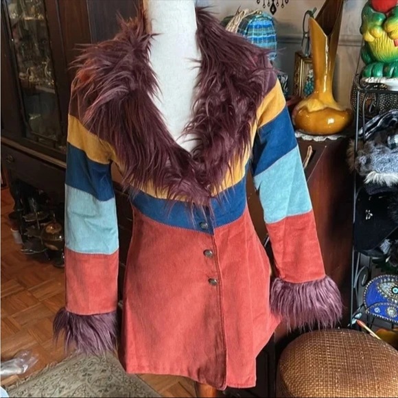 Dolls Kill Current Mood Break Free Corduroy Penny Lane Jacket Coat Sz XXS NWT - Picture 4 of 11